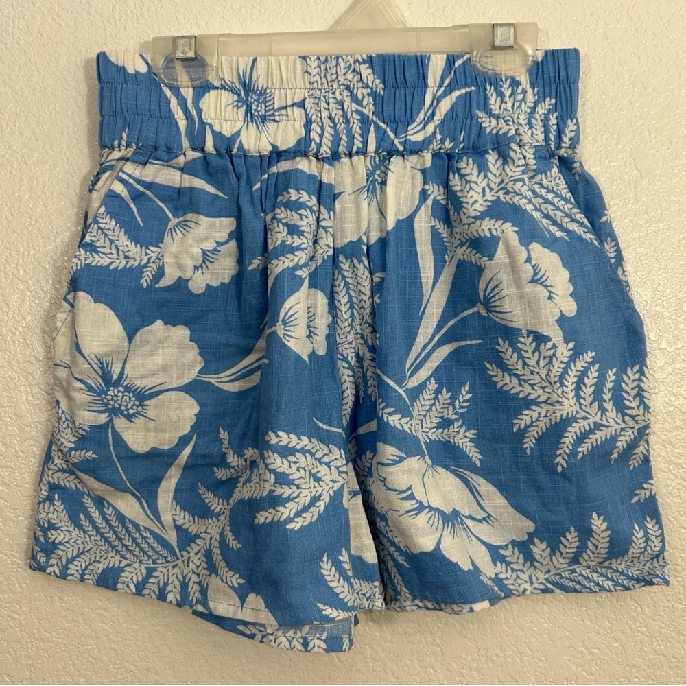 Billabong Love to Lounge Tropical Cotton Pull-On Shorts Resortwear Vacation - Picture 2 of 7